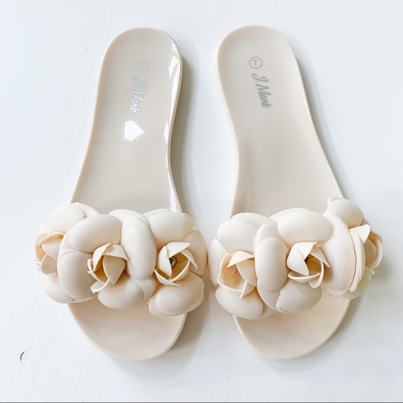 J. Mark Shoes - J.Mark Nude Floral Jelly Sandal Jelly-07